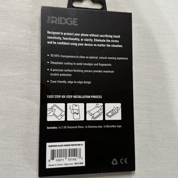 The Ridge Tempered Glass Screen Protector for iPhone 12 Pro Max - Picture 2 of 7